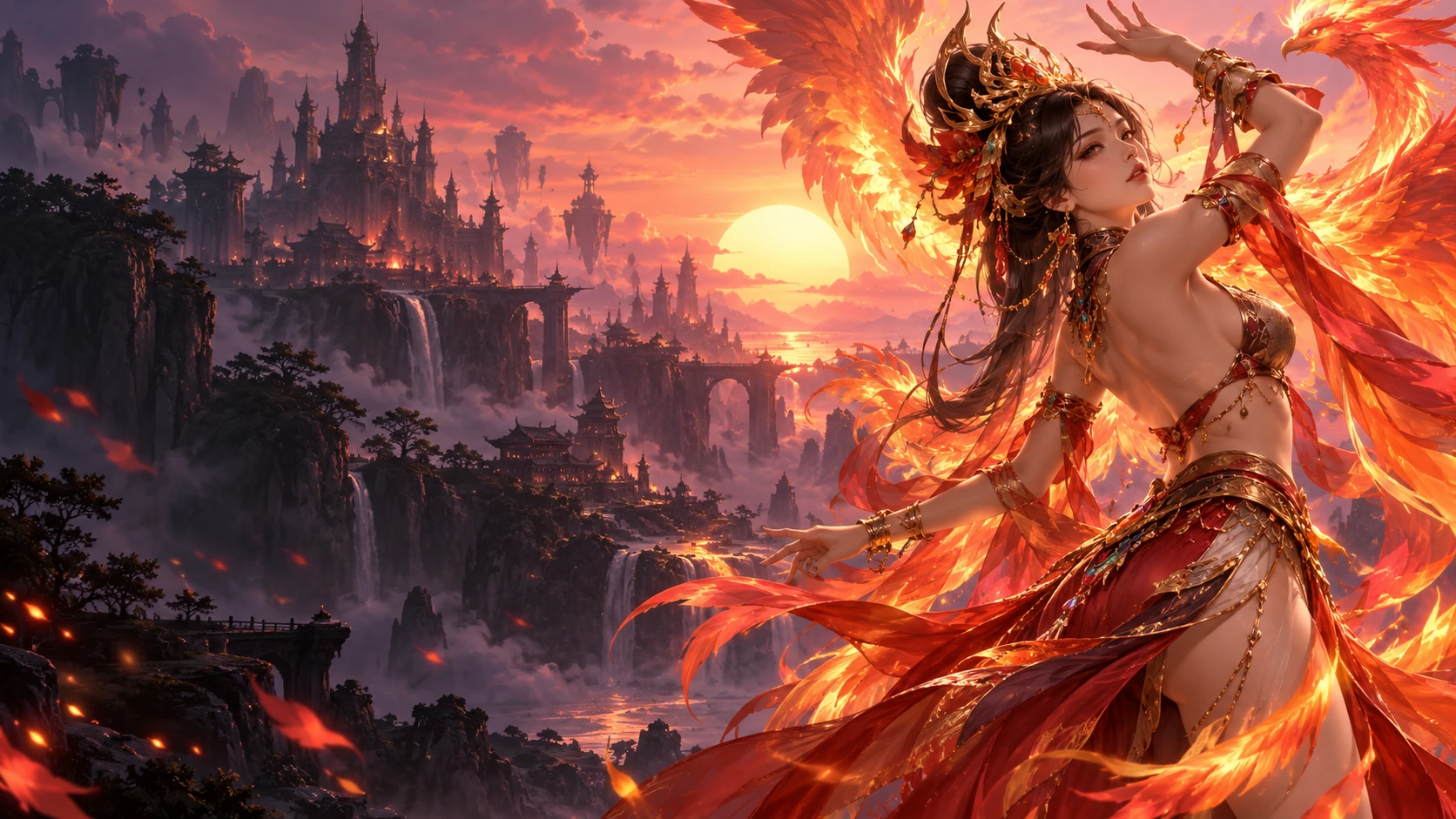 huui668 — Penari Phoenix — karakter di sisi kanan